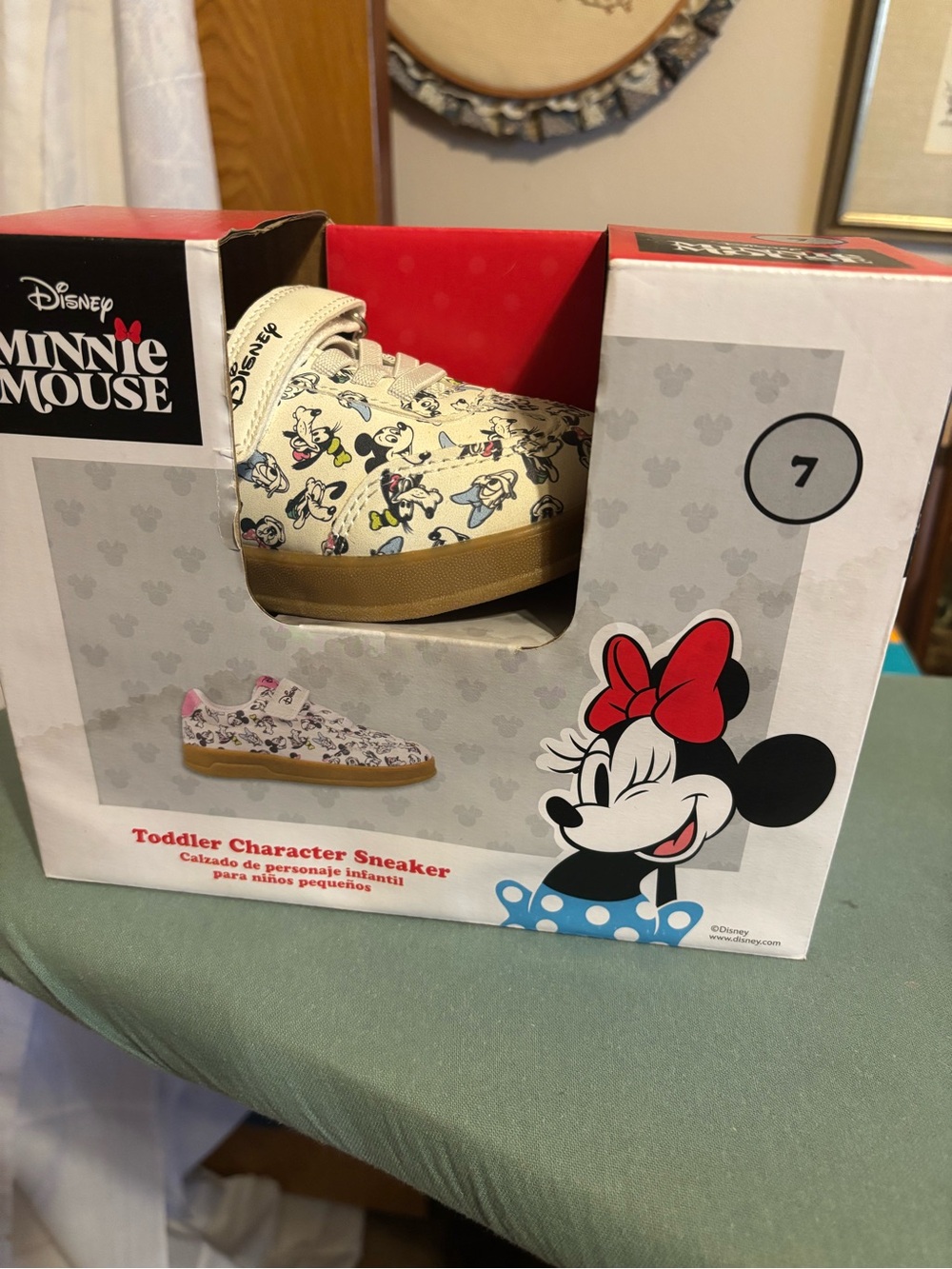 Disney Minnie Mouse Toddler Sneakers in Cream and Brown